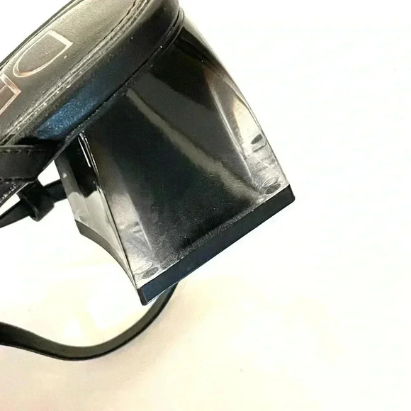 Deltan Size 6M Fawn Ankle Wrap Strappy Block Heel Thong Dress Sandals Black NEW - Picture 10 of 12